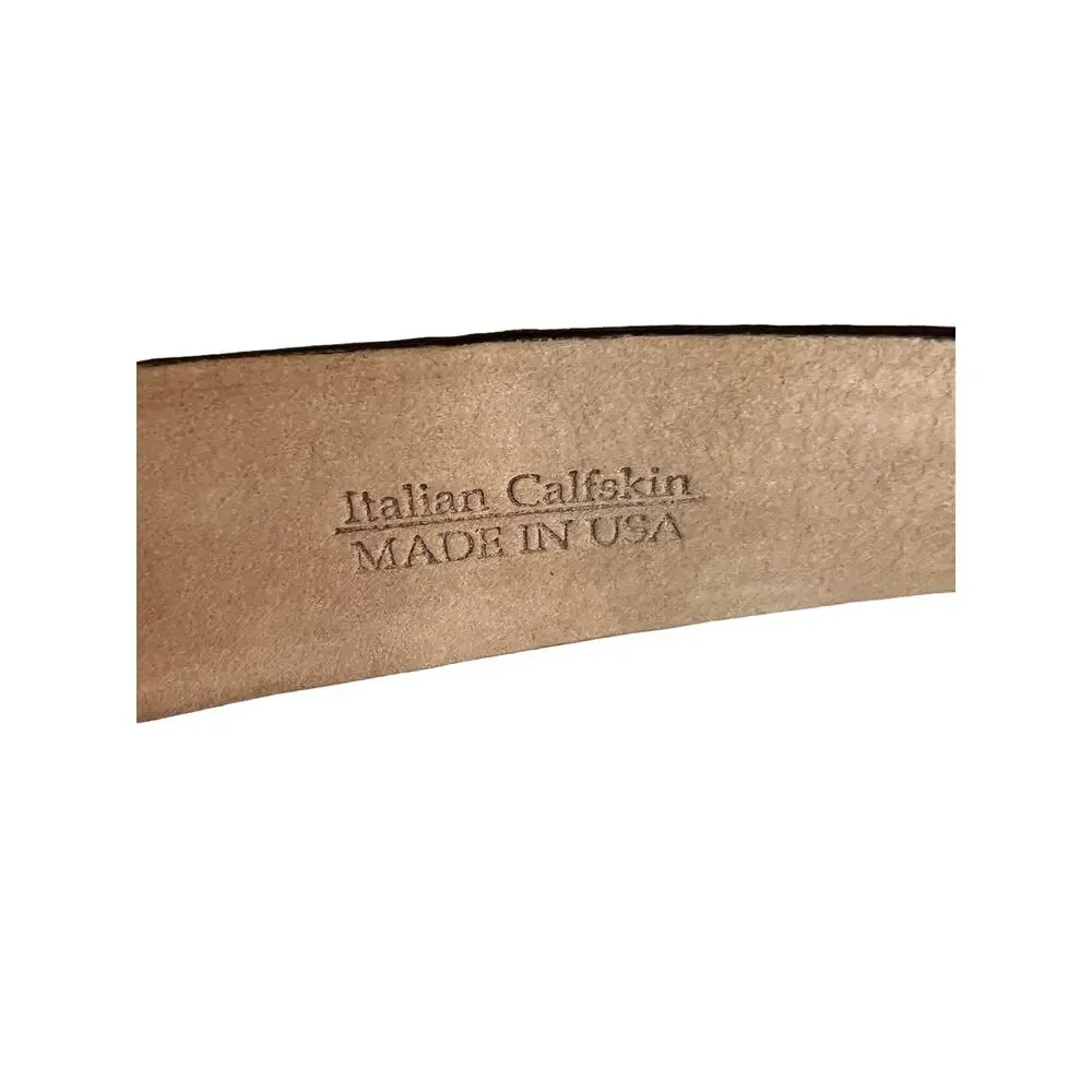 Italian Calfskin belt whiskey brown